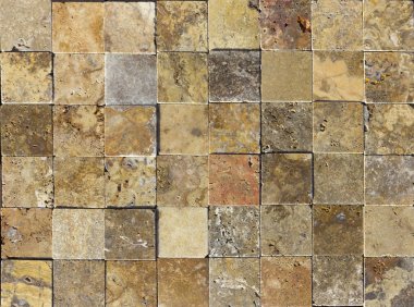 Üzerinden pürüzsüz bir yüzey ile Traverten kaplama karo