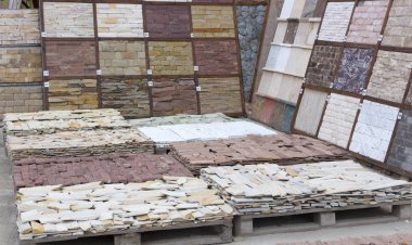 Dekoratif taş bir palet oluşturmak için reklam kullanılabilir