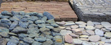 Dekoratif taş bir palet oluşturmak için reklam kullanılabilir