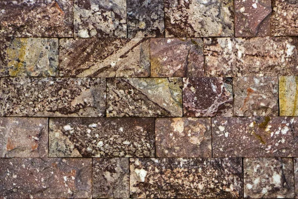 Stone wall texture, travertine tiles facing — Stock Photo, Image