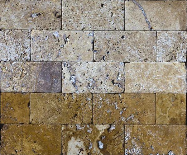 Facing tile from travertine with a smooth surface — Stock Photo, Image