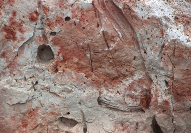 Gri granit dokulu ve blok artalanları