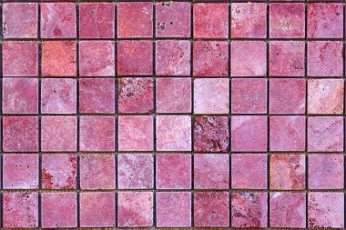 Mozaik, doğal taş, Traverten mermer, kumtaşı ve granit.