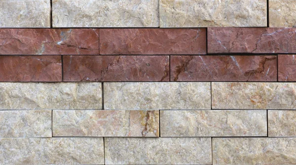 Struttura in marmo mattoni decorativi, rivestimenti in pietra naturale. Materiali da costruzione . — Foto Stock
