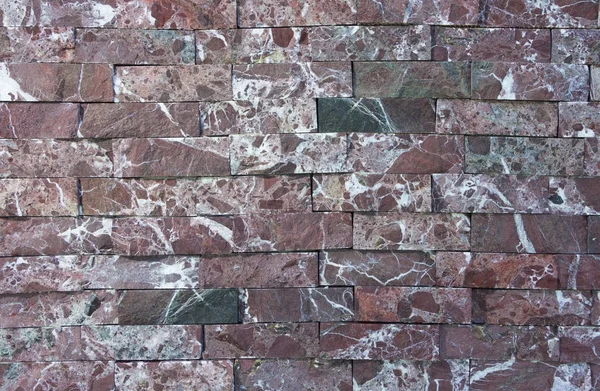 Marmur tekstura dekoracyjne cegły, ściany płytki z kamienia naturalnego. Materiały budowlane. — Zdjęcie stockowe