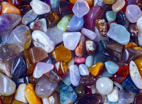 Natural background - pile of semi precious jewelery stones closeup. — Stock Photo, Image