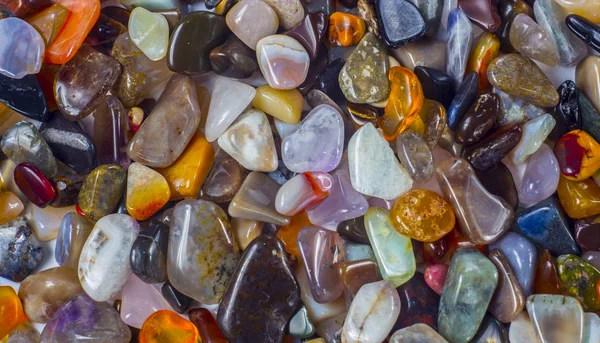 Natural background - pile of semi precious jewelery stones closeup. — Stock Photo, Image