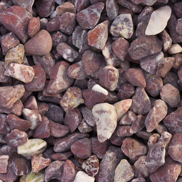 Uma amostra de cascalho de travertino e mármore, usado no projeto da paisagem para criar um jardim de pedras — Fotografia de Stock