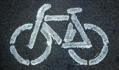 Bisiklet simgesi arka plan dokusu ile bazı ince taneli