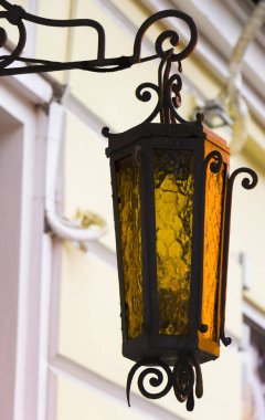 Vintage sokak lambası sahte unsurları yapılır.