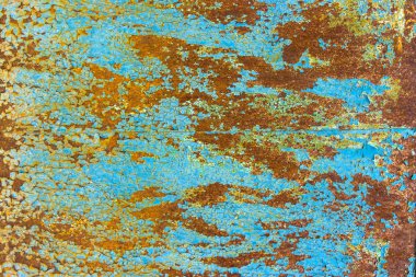 paslı turuncu mavi sac doku arka plan