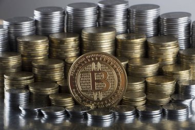 bitcoin para sikke arka plan ile. Bitcoin cryptocurrency para iş teknoloji bankacılık