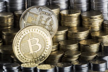 bitcoin para sikke arka plan ile. Bitcoin cryptocurrency para iş teknoloji bankacılık