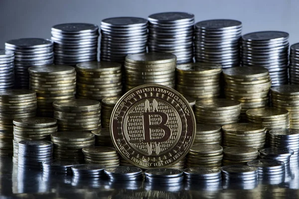 bitcoin para sikke arka plan ile. Bitcoin cryptocurrency para iş teknoloji bankacılık