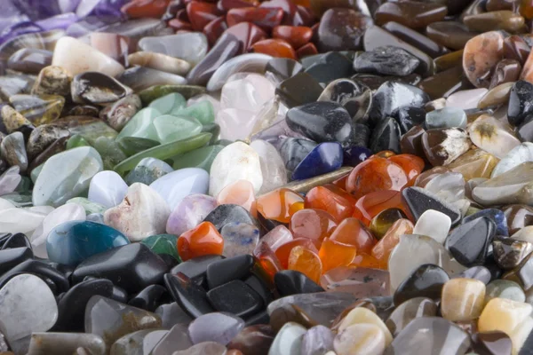 Background from multicolored polished stones background — Stock Photo, Image