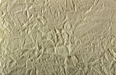 Yüksek Detaylı soyut ambalaj sarı buruşuk kağıt doku.