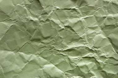 Yeşil krep buruşuk kağıt doku arka plan soyut