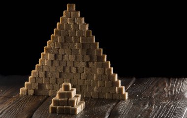 kırpma yolu kesme kahverengi ve beyaz şeker.