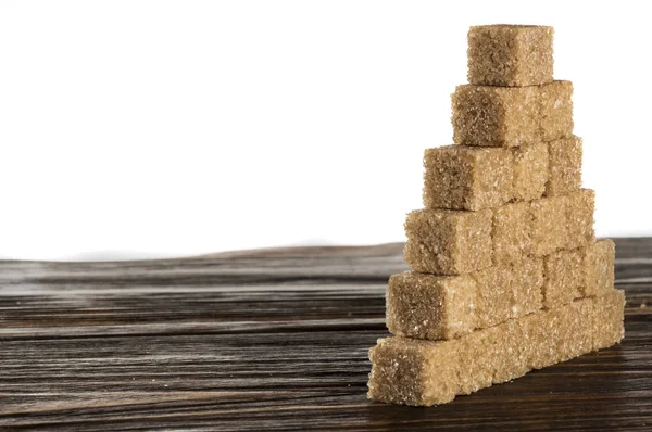 brown and white sugar cubes clipping path.