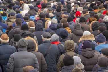 Gösteriler veya protesto kişilik büyük bir kalabalık