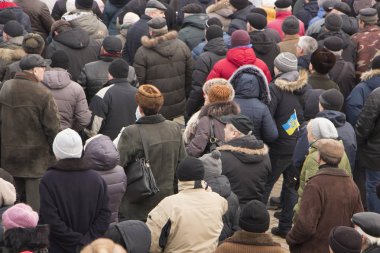 Kiev, Ukrayna - 18 Ocak: Mart Ukrayna Petro Poroshenko Başkanı'nın görevden alma için