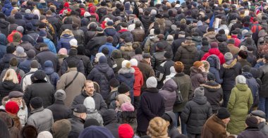 Kiev, Ukrayna - 18 Ocak: Mart Ukrayna Petro Poroshenko Başkanı'nın görevden alma için