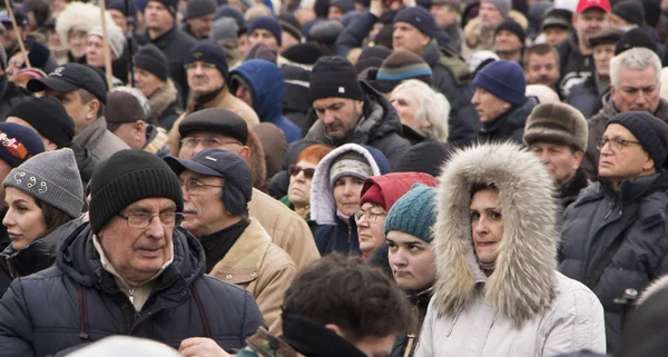 Kiev, Ukrayna - 18 Ocak: Mart Ukrayna Petro Poroshenko Başkanı'nın görevden alma için