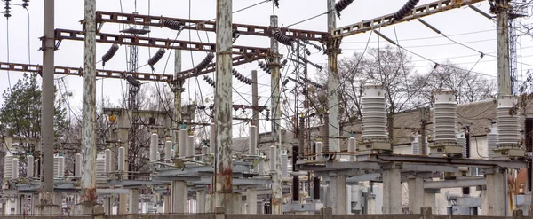 Elektrische macht transformator in hoogspanning onderstation — Stockfoto