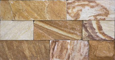 Kırmızı kayrak taş duvar arka plan doku