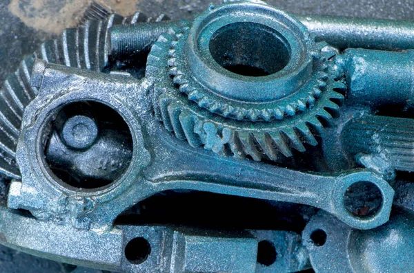 抽象的な金属の質感。エンジンの古い金属部分から — ストック写真