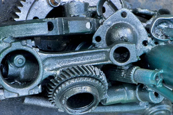 抽象的な金属の質感。エンジンの古い金属部分から — ストック写真