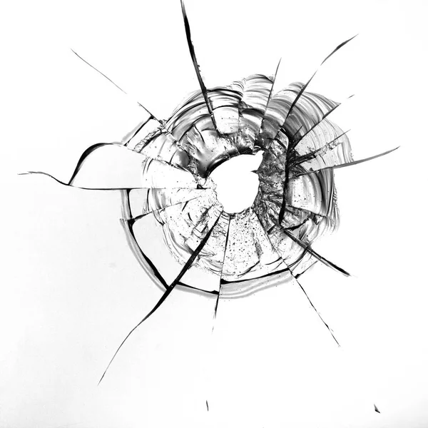 Hole from a ball on a white background — Stock Photo, Image