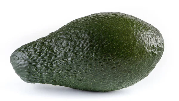 Groene avocado close-up op een witte achtergrond — Stockfoto