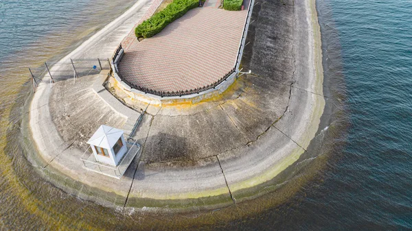 Mezhigorye Nationaal Park Uitzicht Vanaf Drone Naar Waterkant — Stockfoto