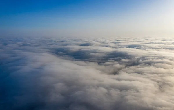 Travel Leisure Concept Drone Flying High Clouds Spiritual Atmosphere Natural — Stock Photo, Image