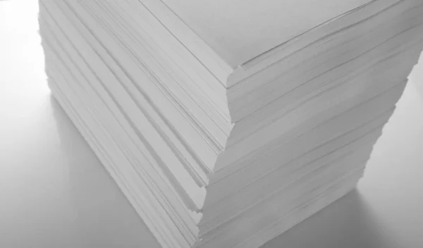 Minimalism Top View Stack Office Paper Printer Blank Space Information — 스톡 사진