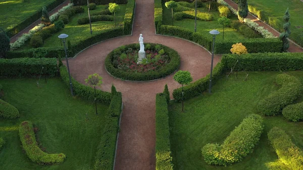 Bucha Város Központi Parkja Kijev Régió Francia Stílusban Berendezett Kertészeti — Stock Fotó