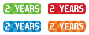 Dikdörtgeni, zig zag desen damgası işareti üzerinde 2 yıl metin.