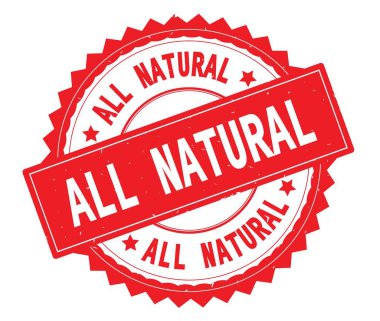 Tüm doğal kırmızı metin damgası, zig zag kenarlıklı yuvarlak.