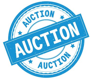 Açık artırma, camgöbeği yuvarlak pencere boyutu üzerinde yazılı metin.