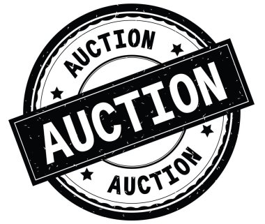 Yazılı metin siyah yuvarlak pencere boyutu üzerinde açık artırma.