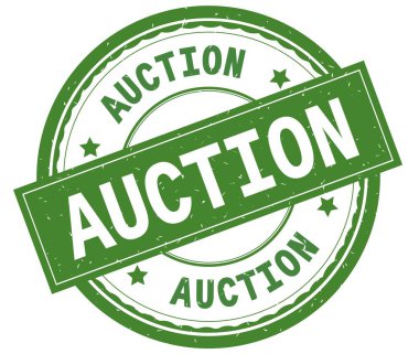 Metin yeşil yuvarlak pencere boyutu üzerinde yazılı açık artırma,.