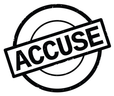 Siyah daire basit damgası yazılmış metni, suçlamak.