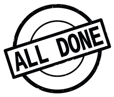 Siyah daire basit damgası yazılmış tüm bitmiş metni.