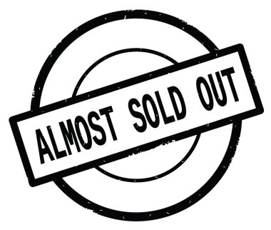 Siyah daire basit damgası yazılmış metni, neredeyse satıldı.