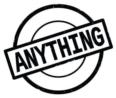 Bir şey siyah daire basit damgası yazılmış metni,.