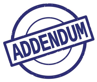 Zeyilname metin, mavi daire basit damga yazılmış.