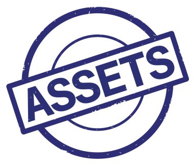 Varlıkları metin, mavi daire basit damga yazılmış.