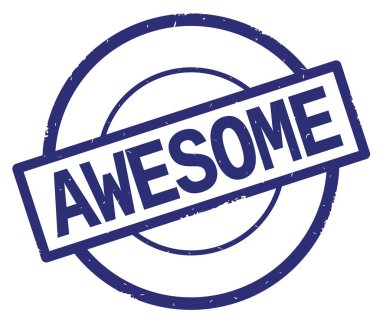 Mavi daire basit damgası yazılmış harika metni.