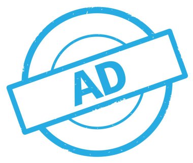 Reklam metni, camgöbeği basit daire damga yazılmış.